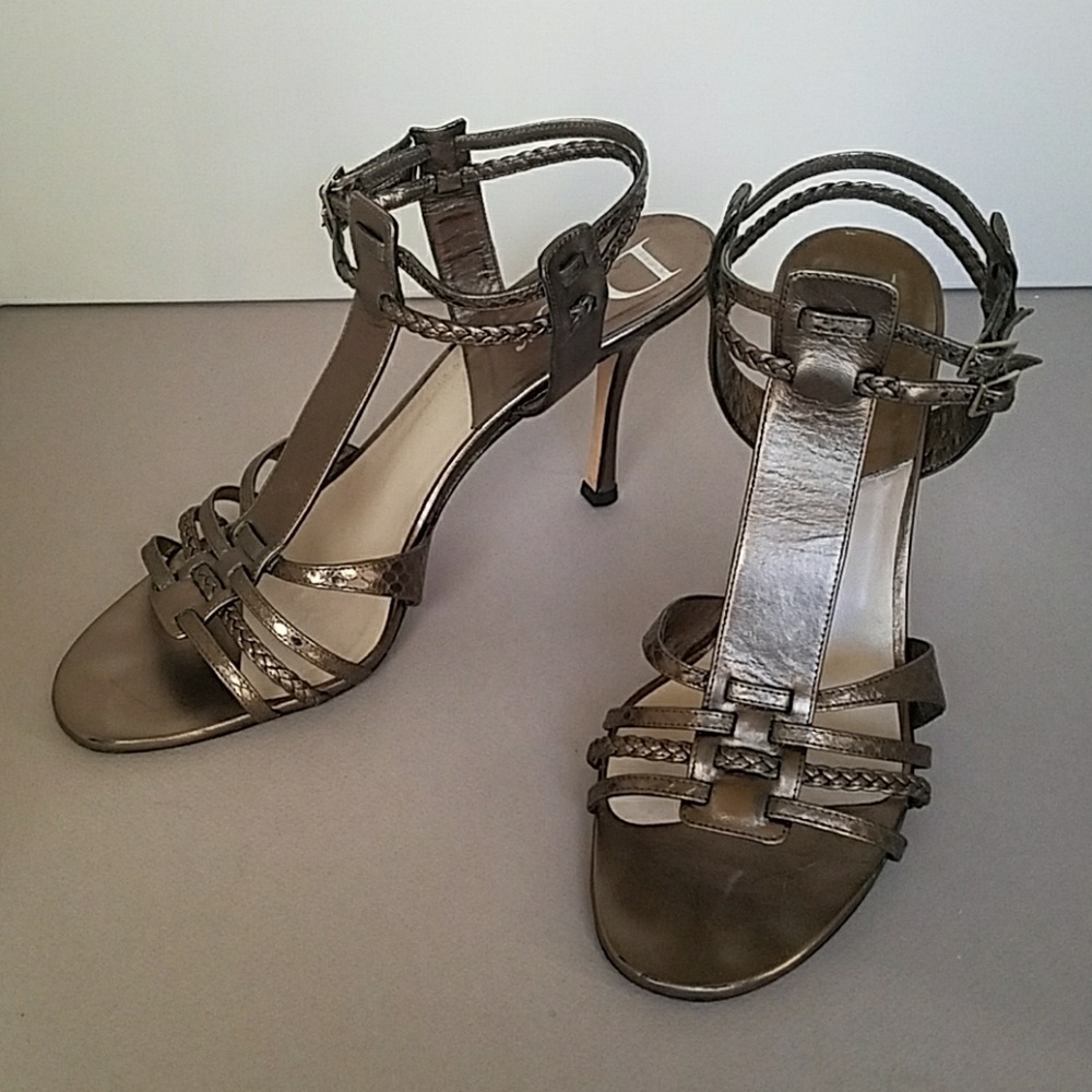 Dior Metallic Strappy Sandals